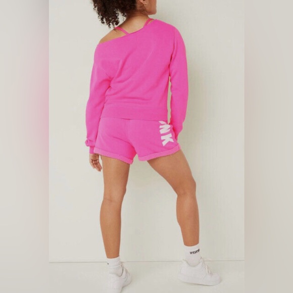 PINK VS Everyday Lounge Off The Shoulder Sweatshirt - Picture 4 of 9